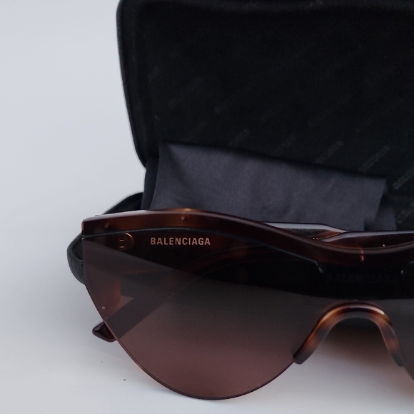 NWOT BALENCIAGA BB0004S 007 HAVANA BROWN UNISEX SUNGLASSES - Picture 4 of 16